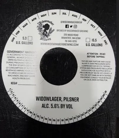 Widowlager Pilsner — full label as filed with TTB
