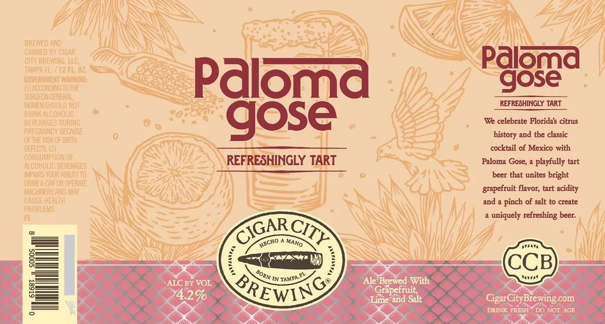 Paloma Gose — full label as filed with TTB