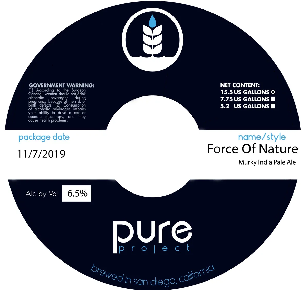 Force Of Nature label art — FORCE OF NATURE