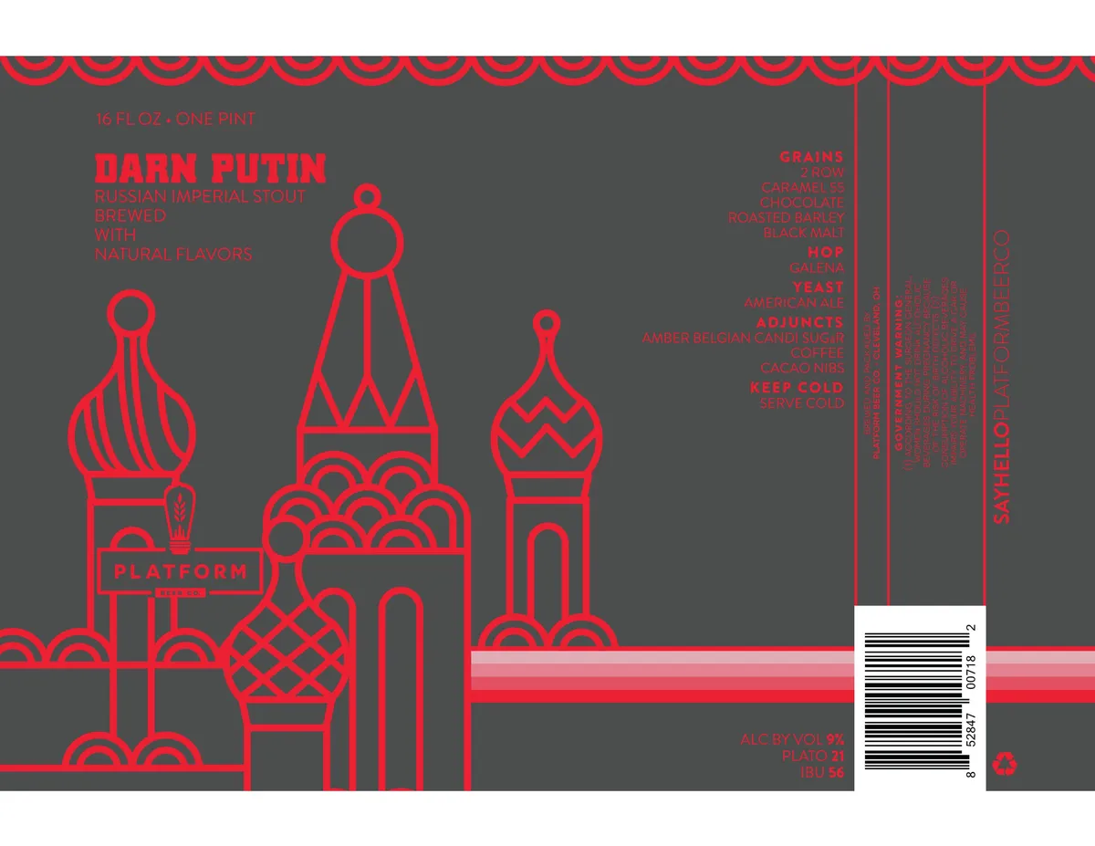 Darn Putin — full label as filed with TTB