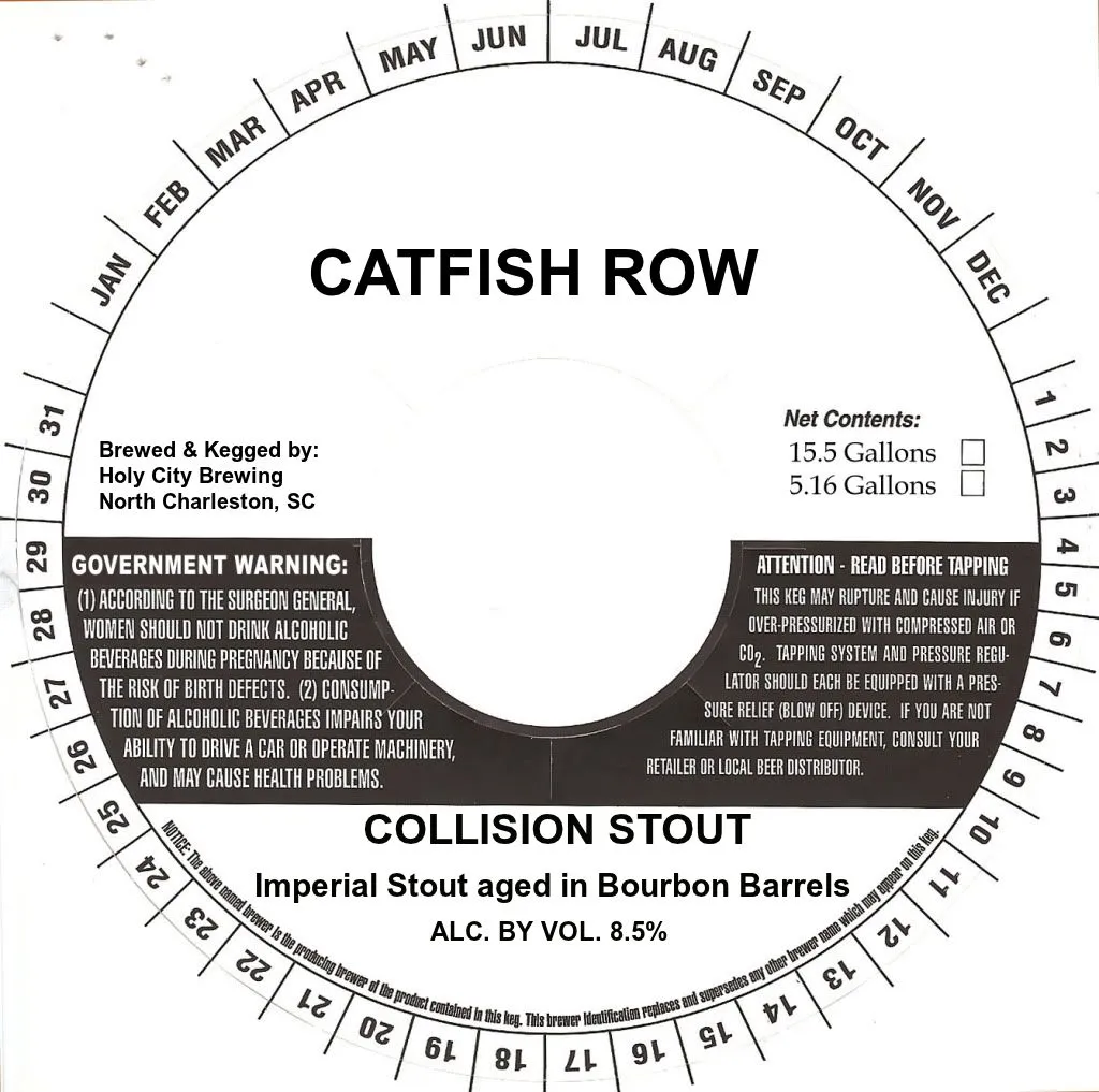 Collision Stout — full label as filed with TTB