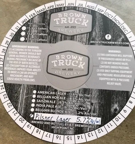 Pilsner Lager — full label as filed with TTB