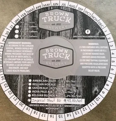 Imperial Stout Ale label