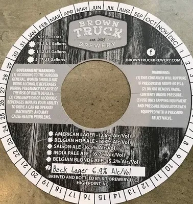 Bock Lager label