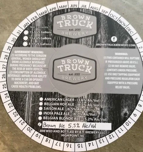 Brown Ale — full label as filed with TTB