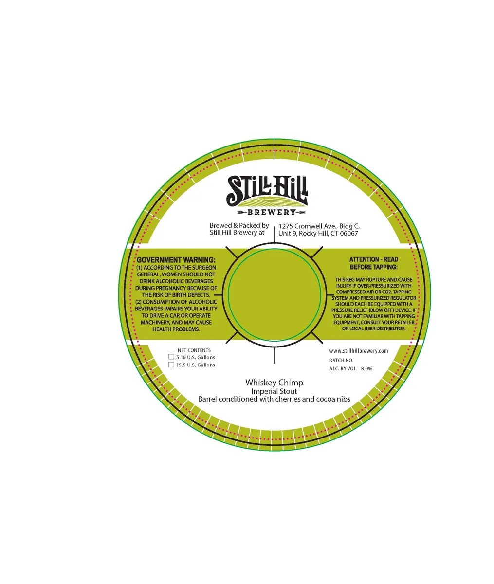 Whiskey Chimp — full label as filed with TTB