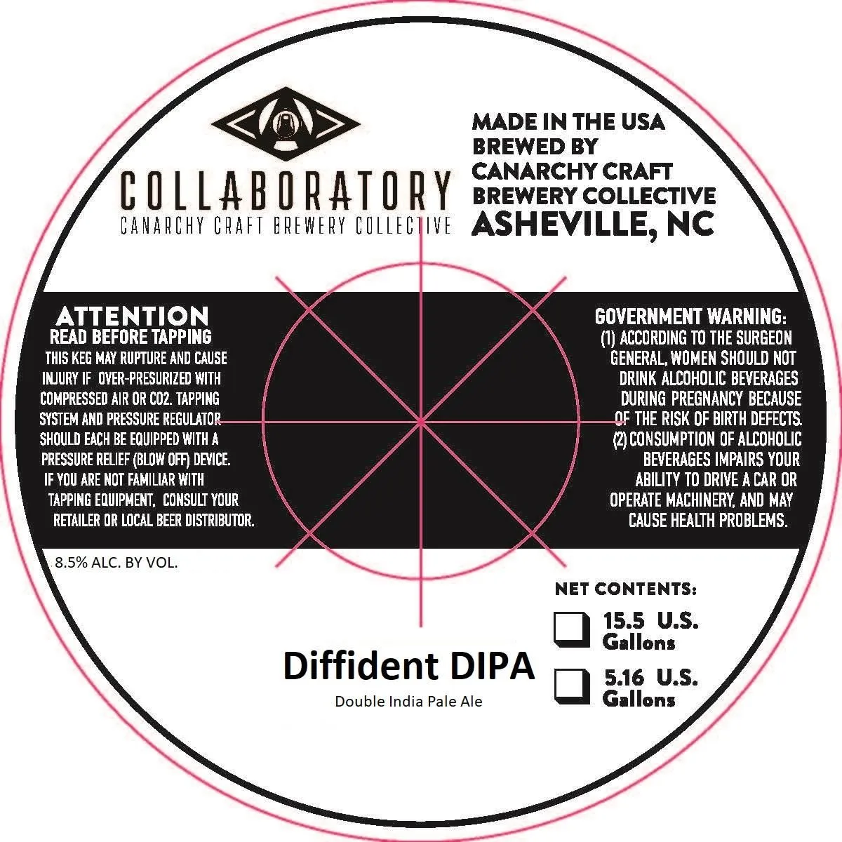 Diffident DIPA — full label as filed with TTB