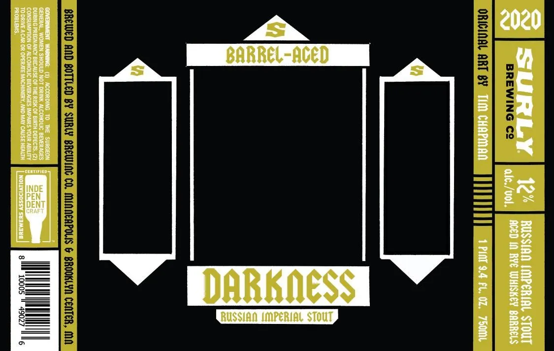 Darkness — full label as filed with TTB