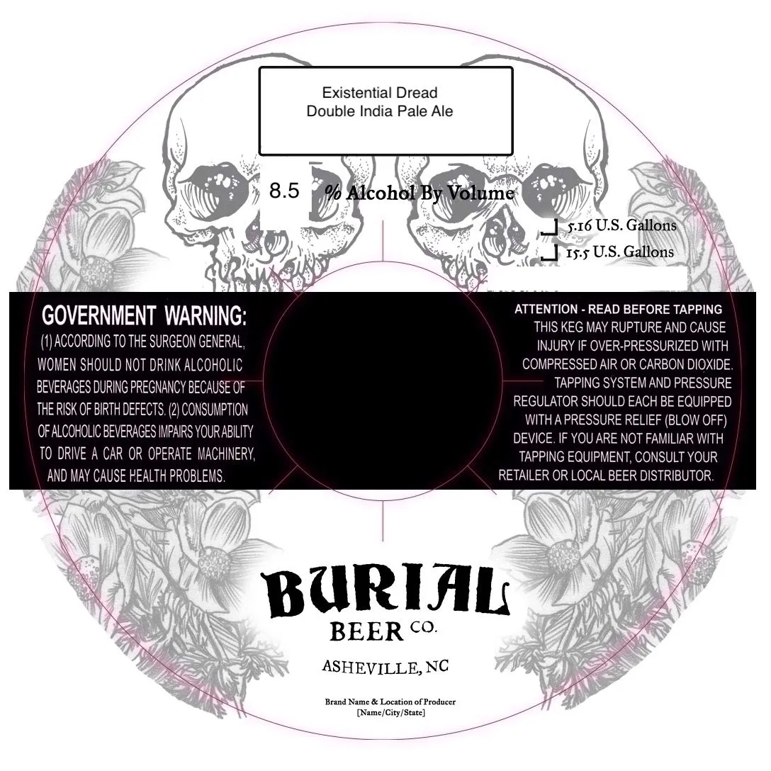 Existential Dread label art — BURIAL BEER CO.