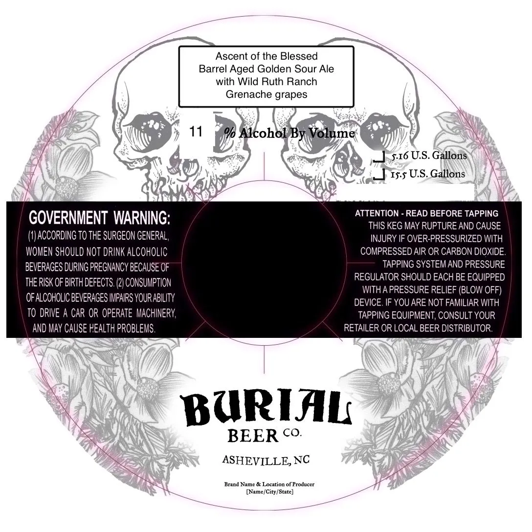 Ascent of the Blessed label art — BURIAL BEER CO.