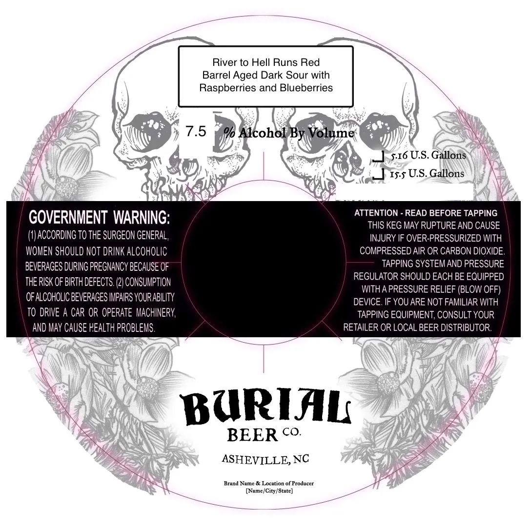 River to Hell Runs Red label art — BURIAL BEER CO.