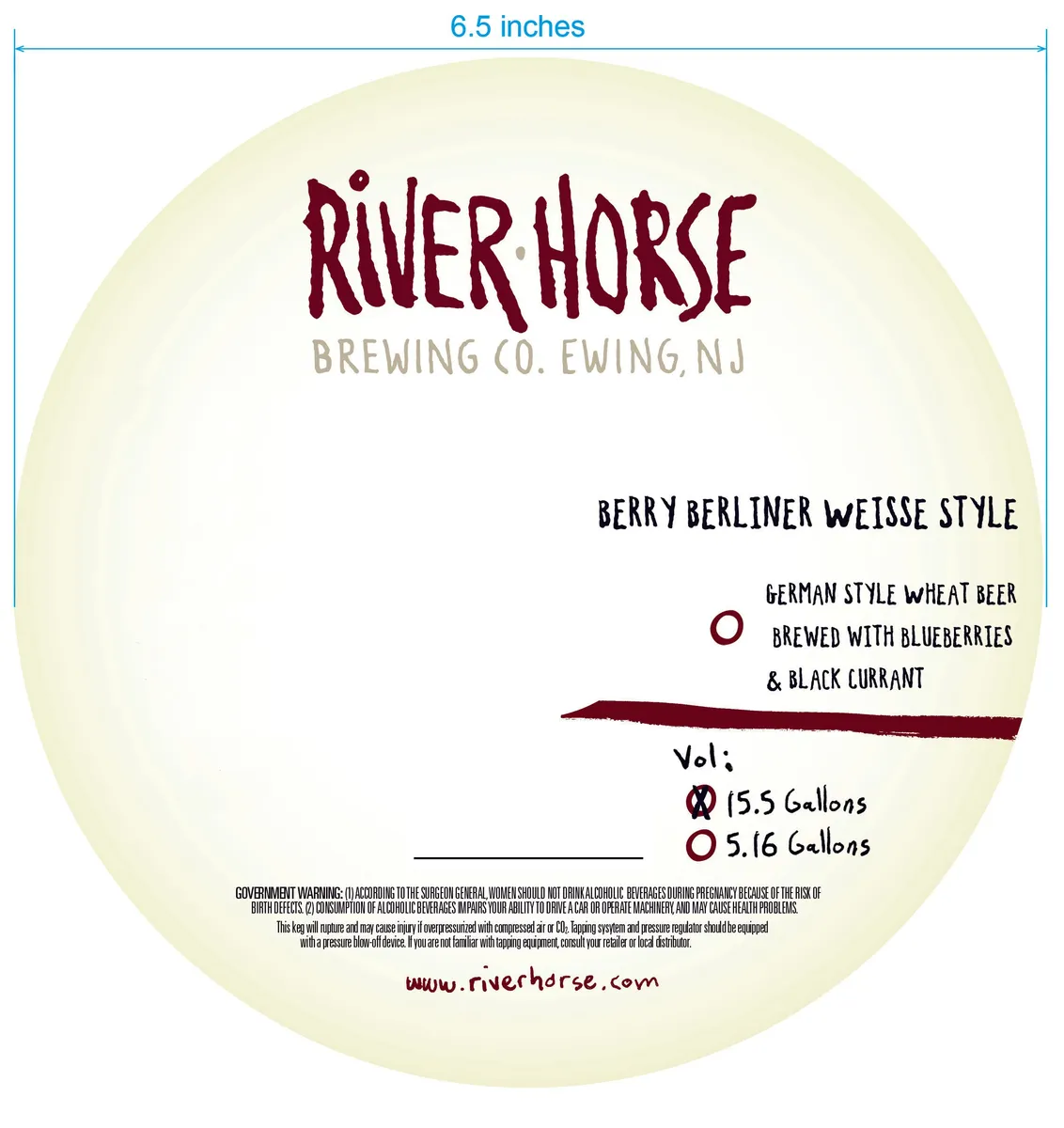 Berry Berliner Weisse Style — full label as filed with TTB