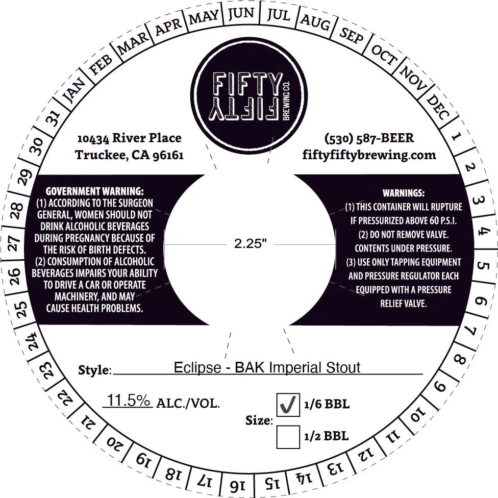 Eclipse - BAK — full label as filed with TTB