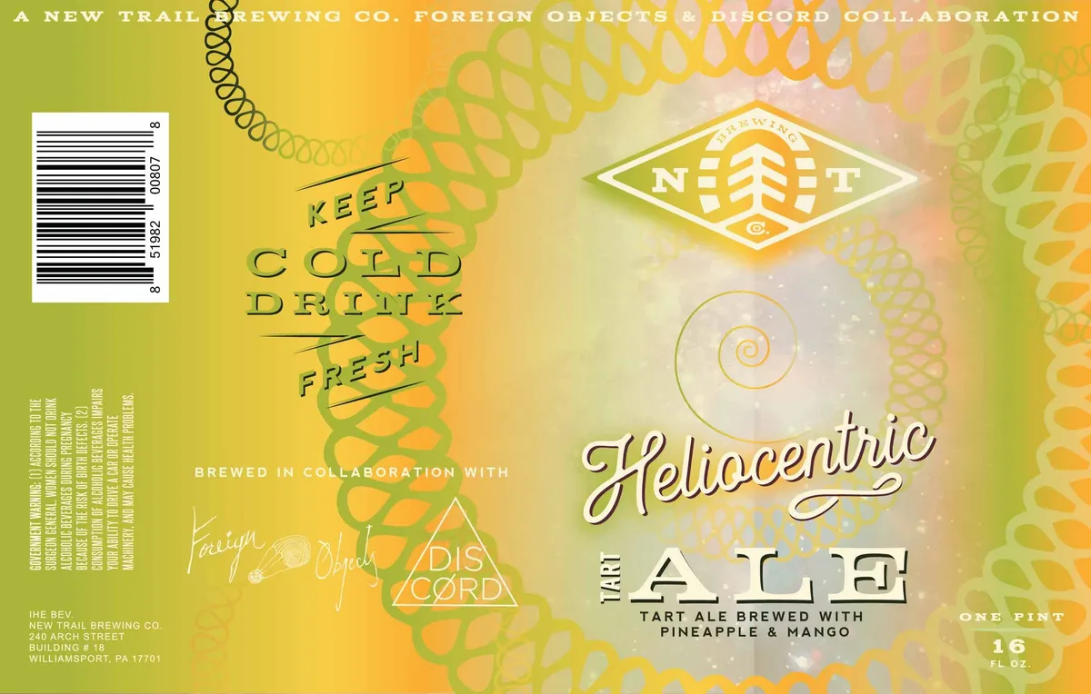 Heliocentric Tart Ale — full label as filed with TTB