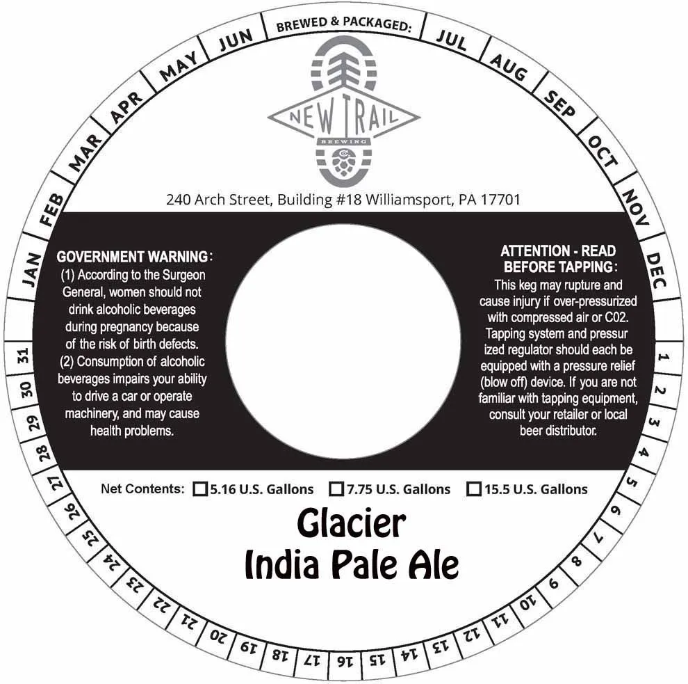 Glacier India Pale Ale — full label as filed with TTB