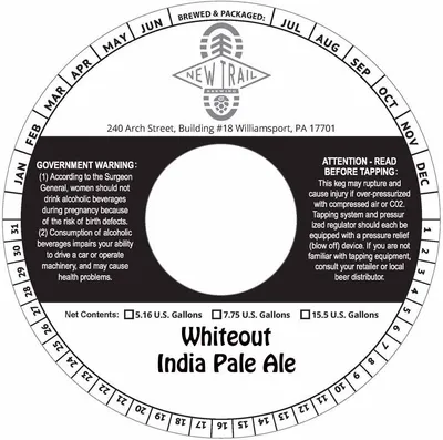 Whiteout India Pale Ale label