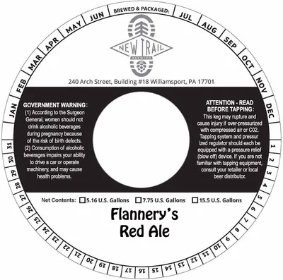Flannery's Red Ale label