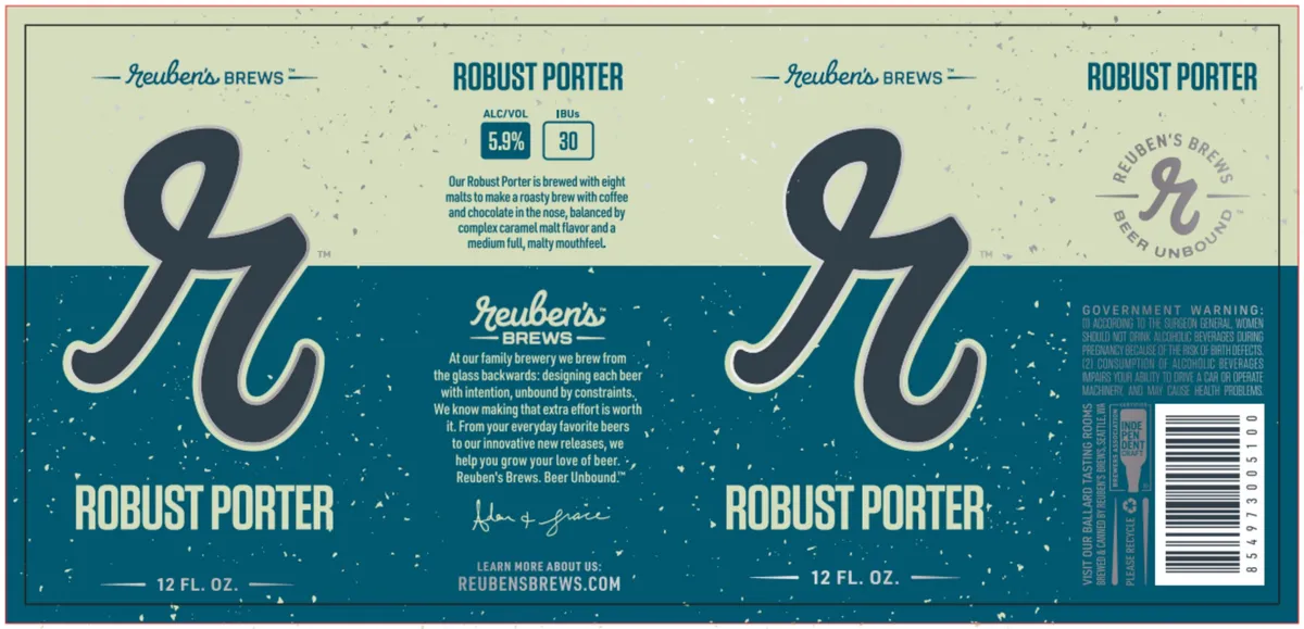 Robust Porter — full label as filed with TTB