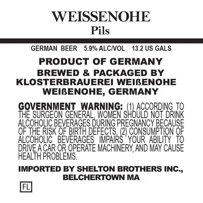 Weissenohe Pils label