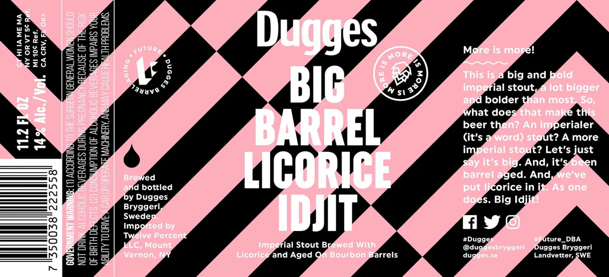 Big Barrel Licorice Idjit label art — DUGGES