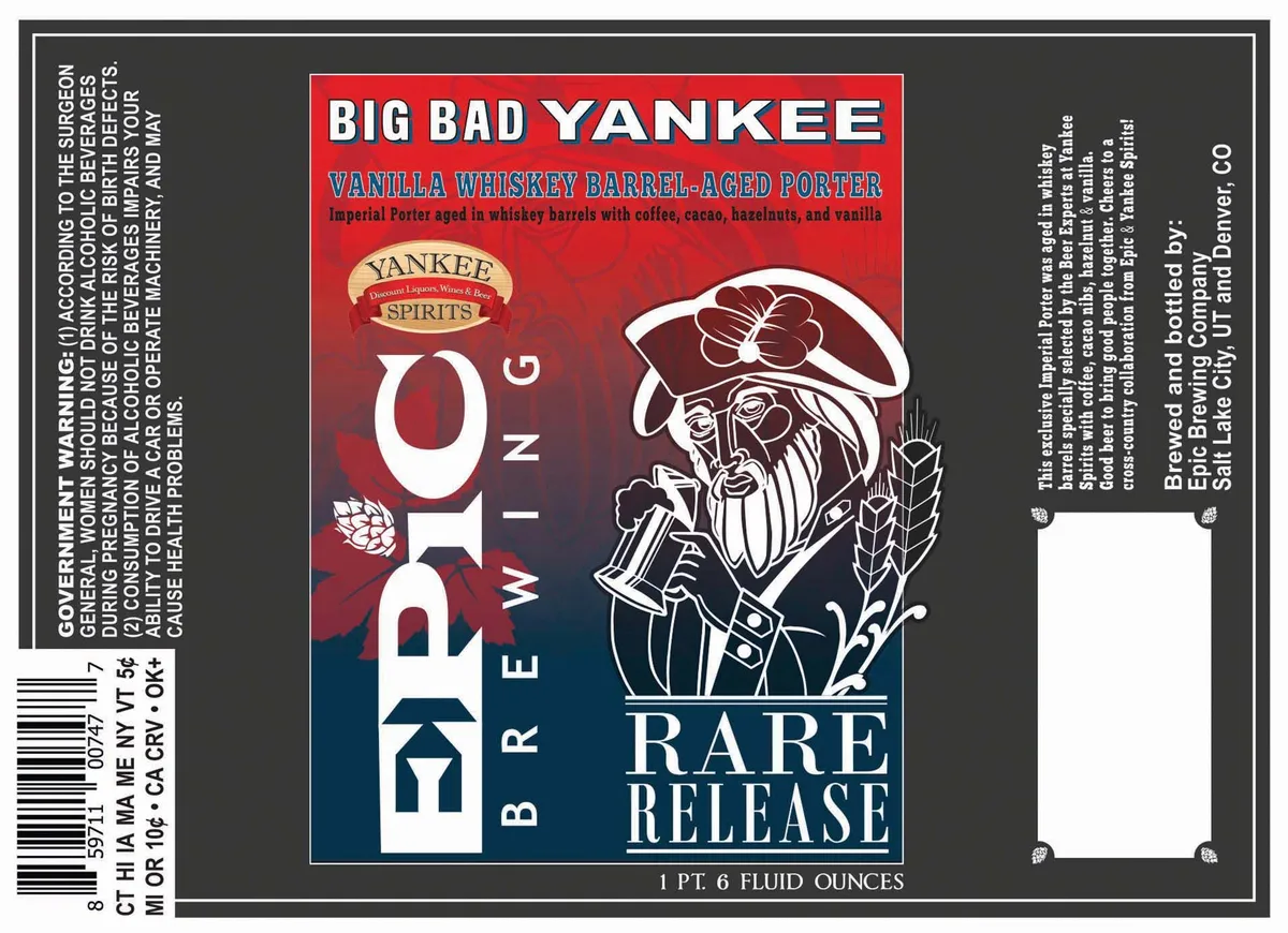 Big Bad Yankee — full label as filed with TTB