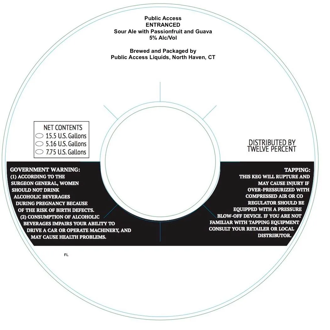 Entranced — full label as filed with TTB