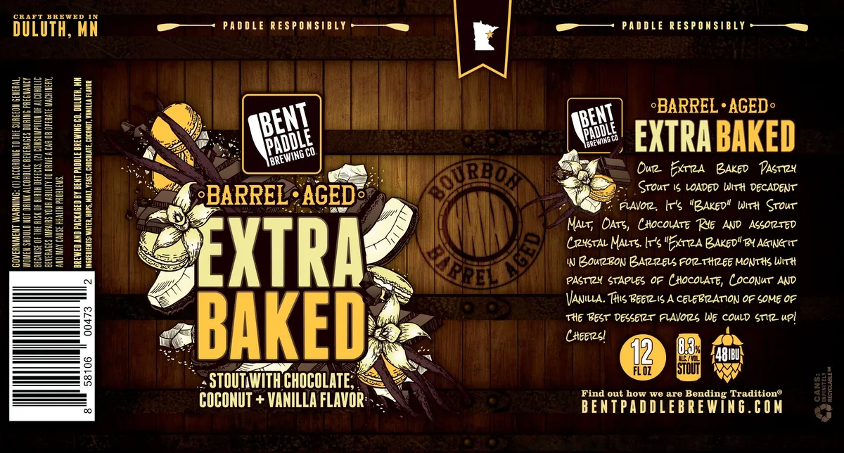 Barrel Aged Extra Baked label