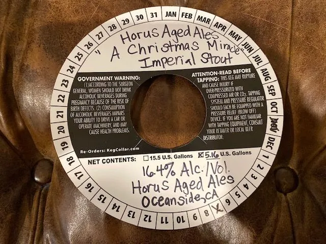 A Christmas Miracle — full label as filed with TTB