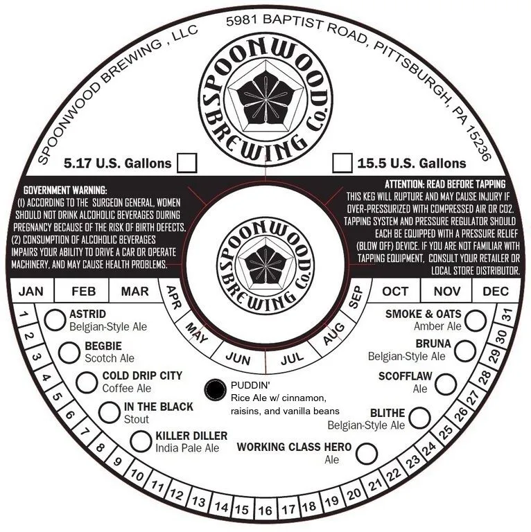 Puddin' — full label as filed with TTB