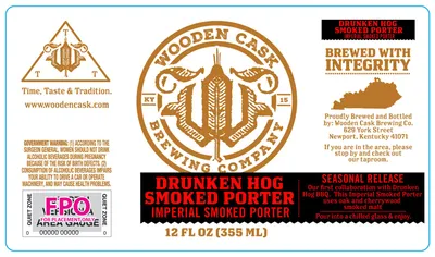 Drunken Hog Smoked Porter label