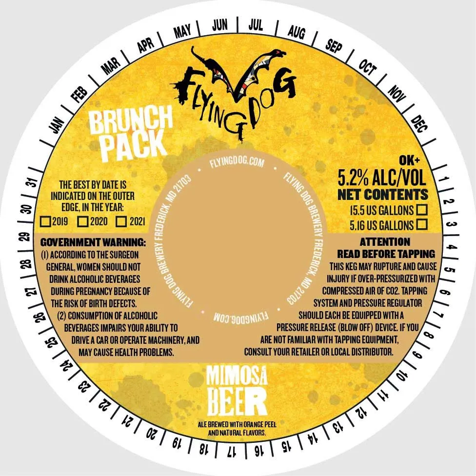 Mimosa Beer — full label as filed with TTB