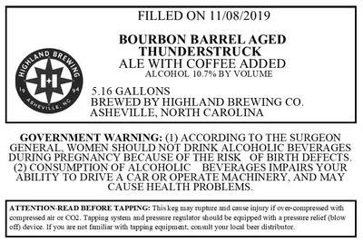 Bourbon Barrel Aged Thunderstruck label