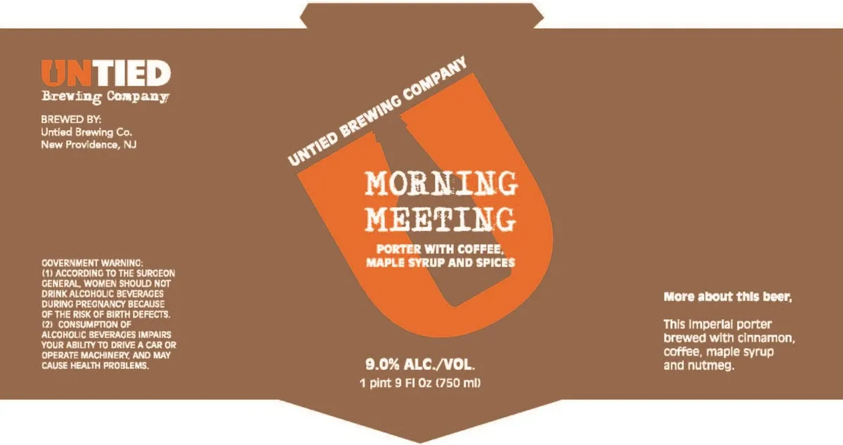 Morning Meeting — full label as filed with TTB