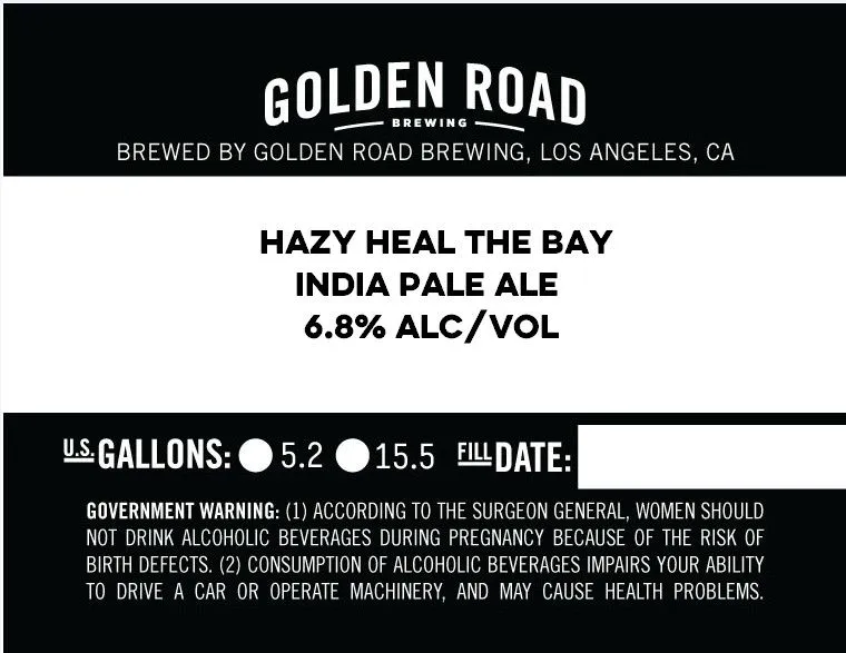 Hazy Heal The Bay — full label as filed with TTB