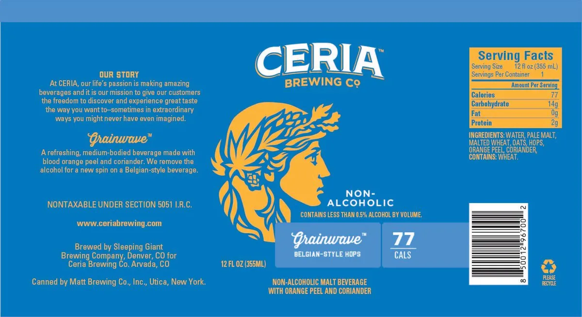 Grainwave label art — CERIA