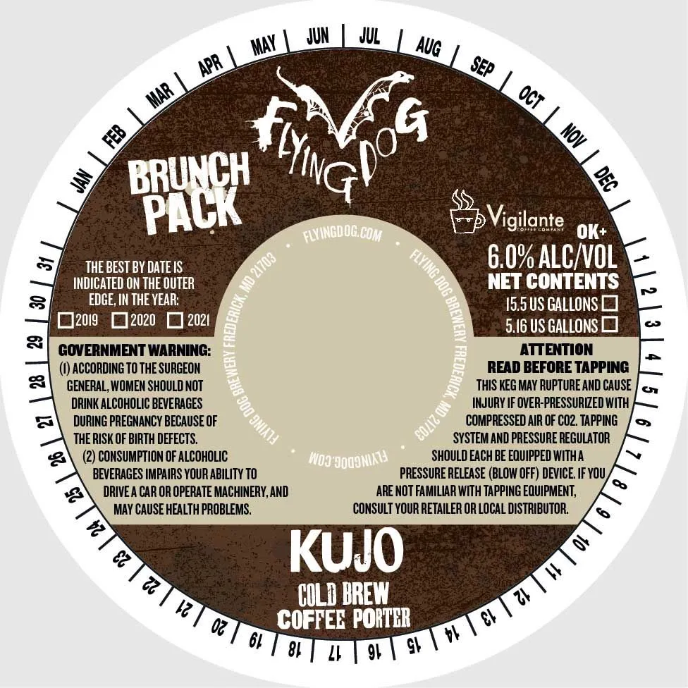 Kujo Cold Brew Coffee Porter — full label as filed with TTB