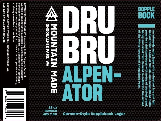 Alpenator — full label as filed with TTB