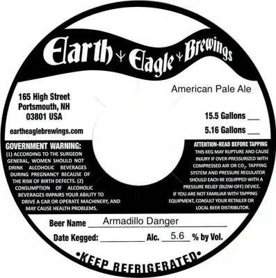 Armadillo Danger label