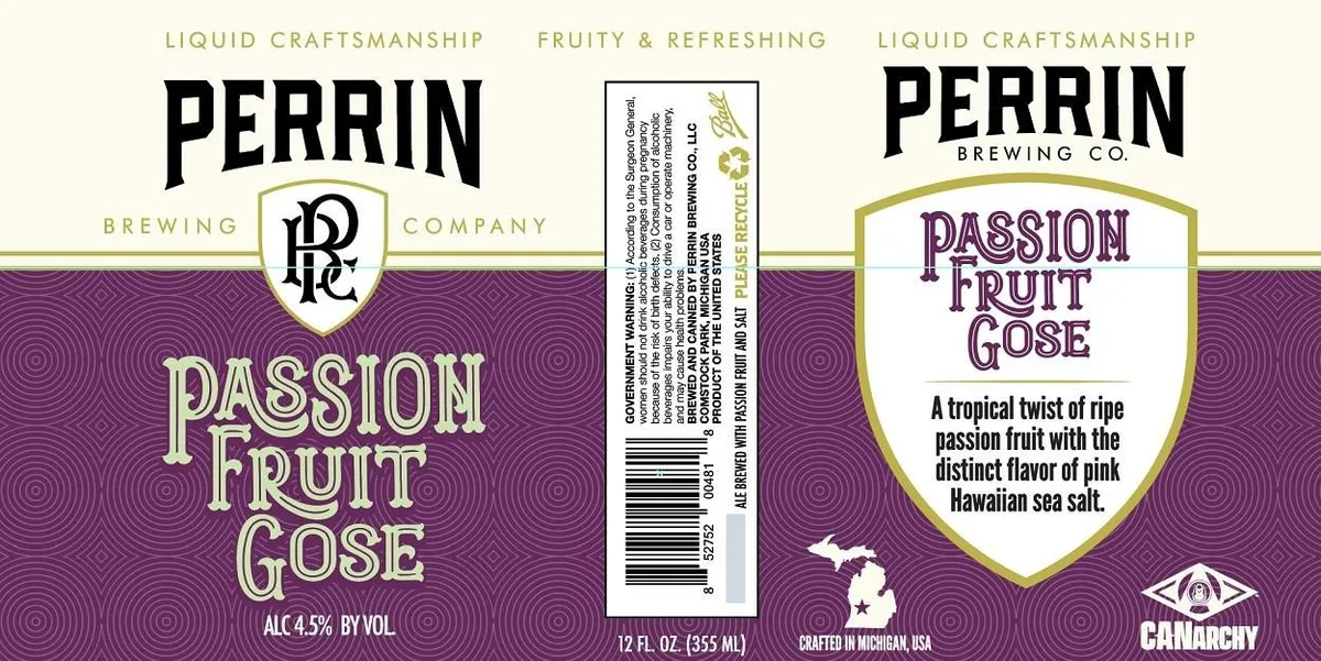 Passion Fruit Gose — full label as filed with TTB