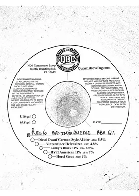 Red 6 Red India Pale Ale label