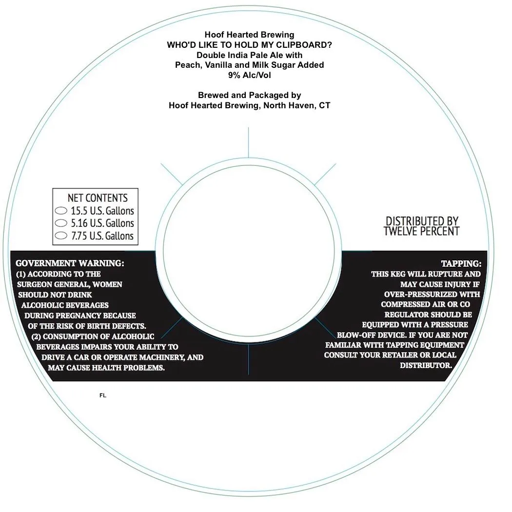 Who'd Like to Hold My Clipboard? — full label as filed with TTB