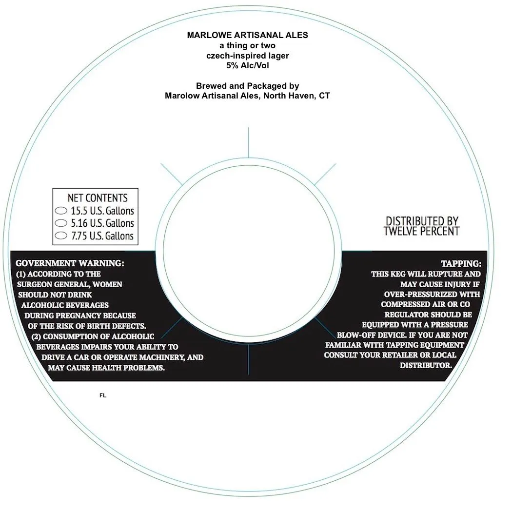 A Thing Or Two — full label as filed with TTB