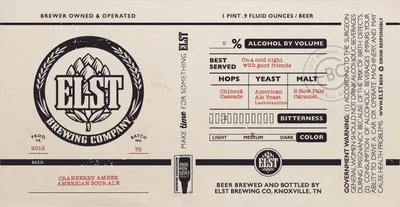 Cranberry Amber American Sour Ale label