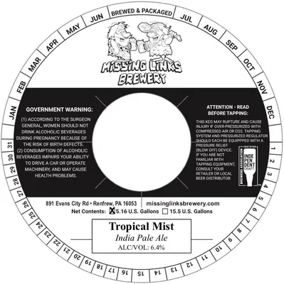 Tropical Mist label