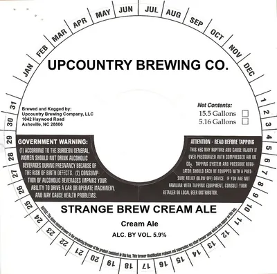 Strange Brew Cream Ale label