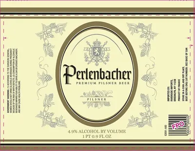 Perlenbacher Premium Pilsner Beer label