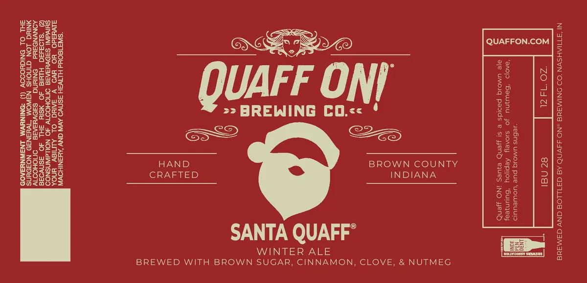 Santa Quaff label art — QUAFF ON BREWING CO.