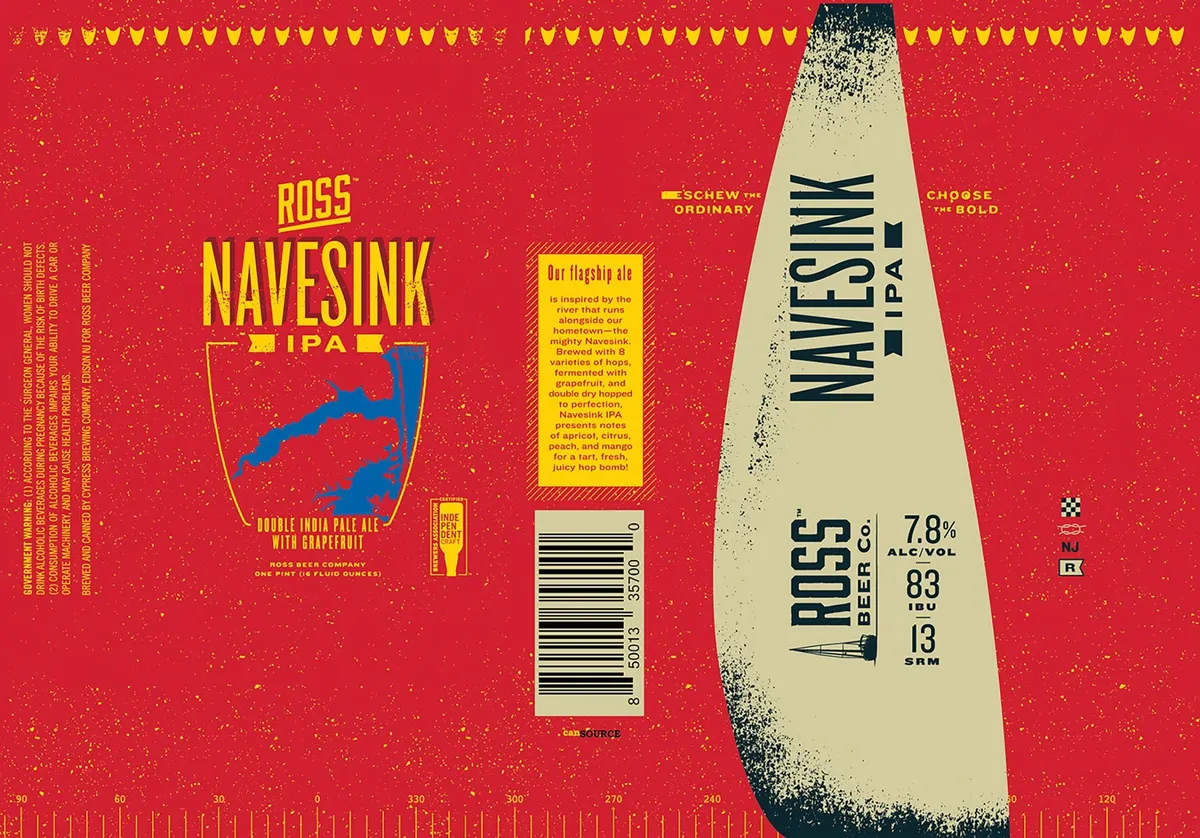 Navesink IPA label art — NAVESINK IPA