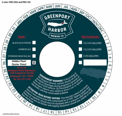 Hidden Pearl Oyster Stout label