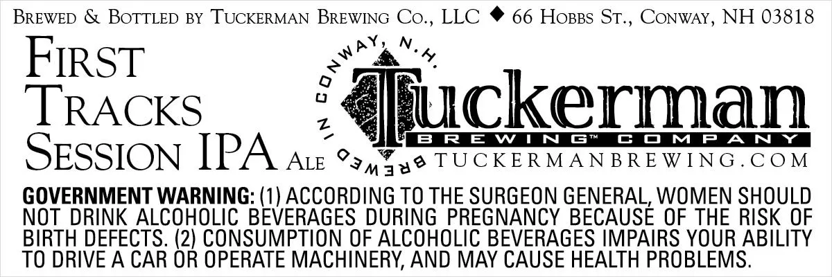 First Tracks Session IPA — full label as filed with TTB